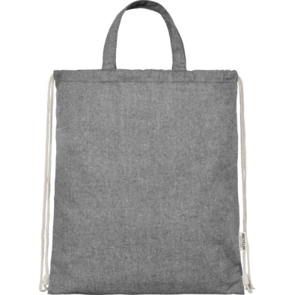 Mochila con cordón - Negro jaspeado