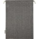 Grand pochon en coton recyclé GRS - Noir chiné