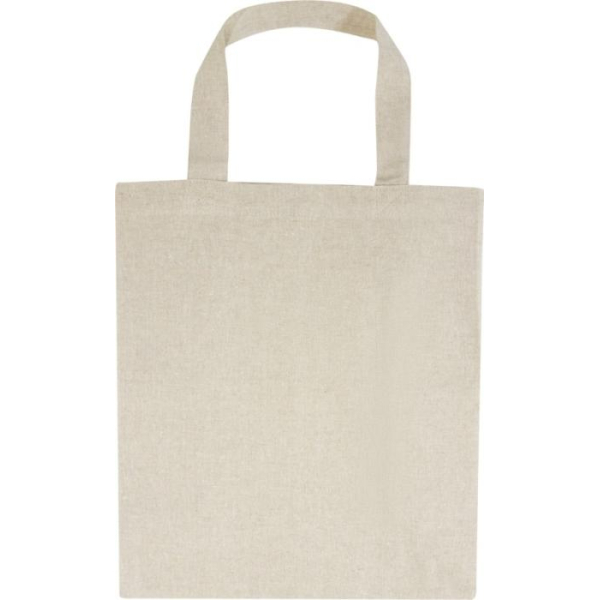 Tote bag con fuelles en materiales reciclados - crudo