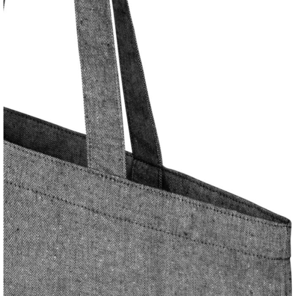 Bolsa de algodón reciclado - Negro jaspeado