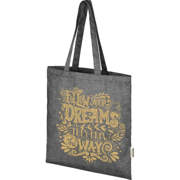 Bolsa de algodón reciclado - Negro jaspeado