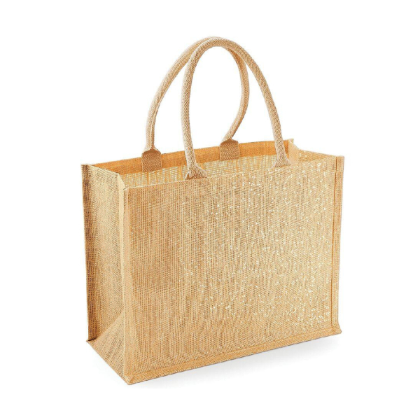 Bolsa de la compra de yute brillante