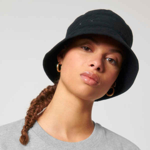 Bob recyclé BUCKET personnalisable - noir - personnalisation en France