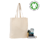 Bolsa de algodón orgánico PARIS 330 gr/m2. Tote bag de algodón orgánico 38 x 42 x 10 cm - tote bag orgánico impreso en Francia p