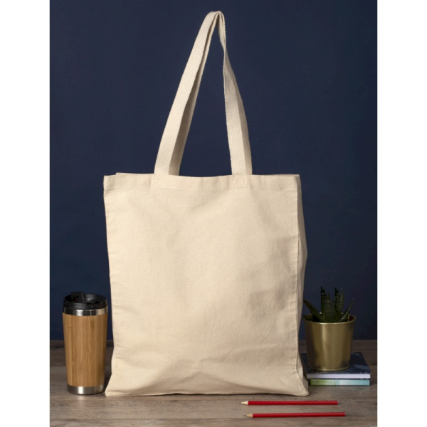 Bolsa de algodón orgánico PARIS 330 gr/m2. Tote bag de algodón orgánico 38 x 42 x 10 cm - tote bag orgánico impreso en Francia p