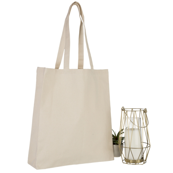 Bolsa de la compra de algodón con fuelle 38x42x10 cm 230gr - Sacpub