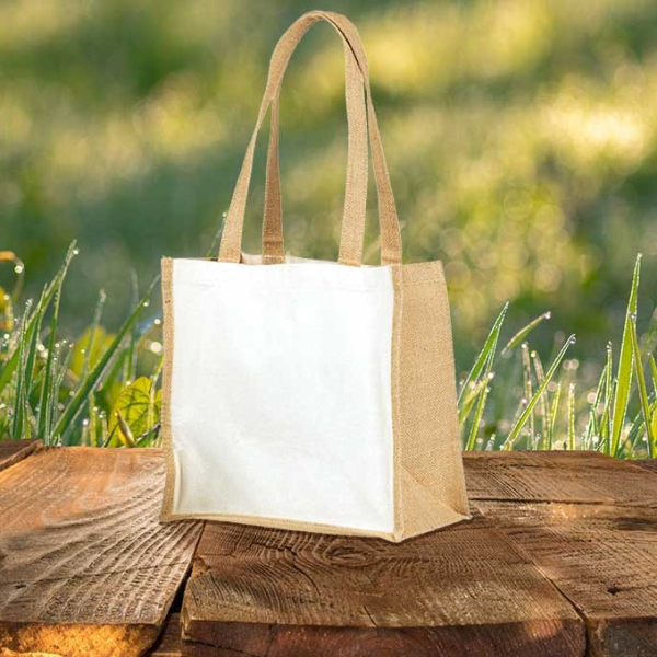 SMALL 230 bolsa pequeña promocional de yute y algodón para personalizar de Sacpub