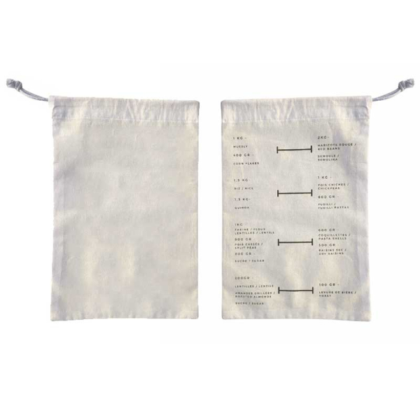 Bolsa graduada de algodón personalizable - 100% Algodón orgánico | Sacpub