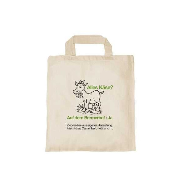 Bolsa de algodón Asas cortas 28x32