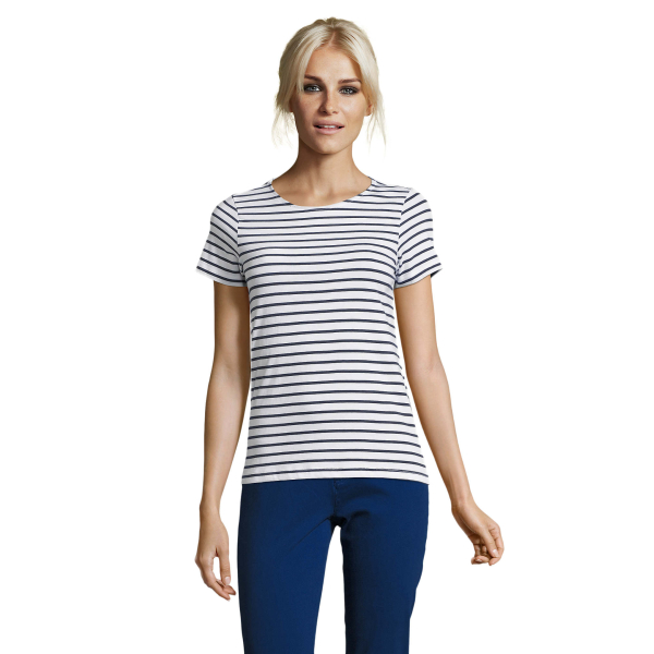 Tee-shirt Femme Rayé Personnalisable en Ligne sur Commande
