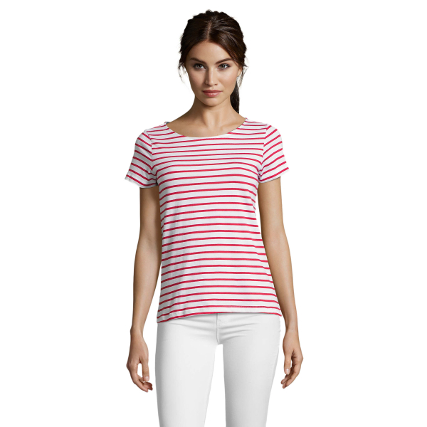 Tee-shirt Femme Rayé Personnalisé à la Demande sur Commande