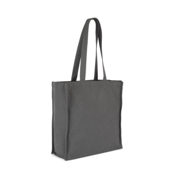 Bolsa de la compra rectangular reciclada gris, personalizable