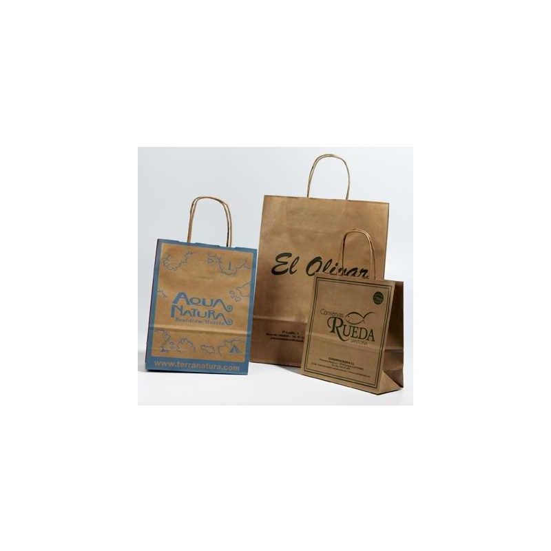Bolsa de papel kraft mediana personalizable Bolsa de papel kraft mediana personalizable