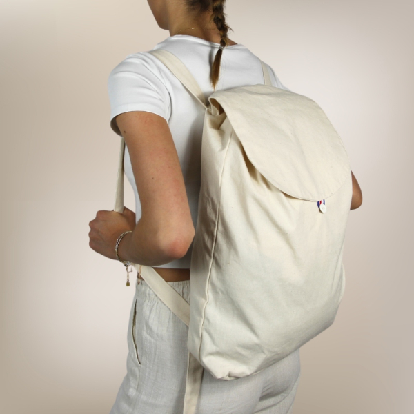Sac à dos français coton BIO personnalisé