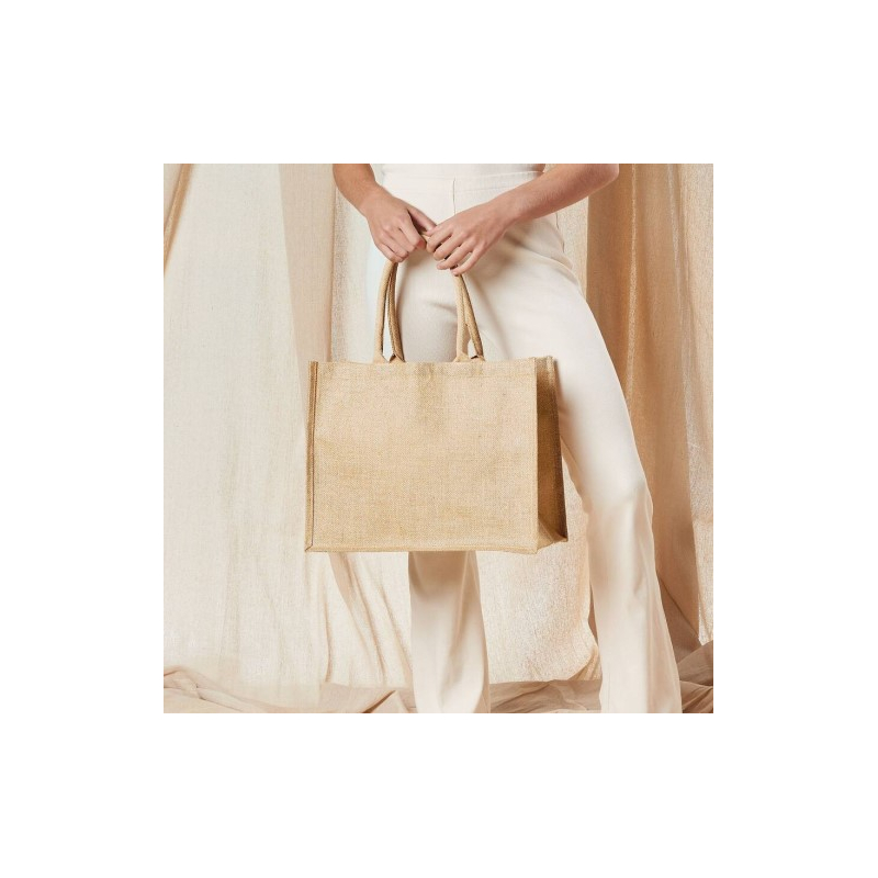 Bolsa de la compra de yute brillante Bolsa de la compra de yute brillante