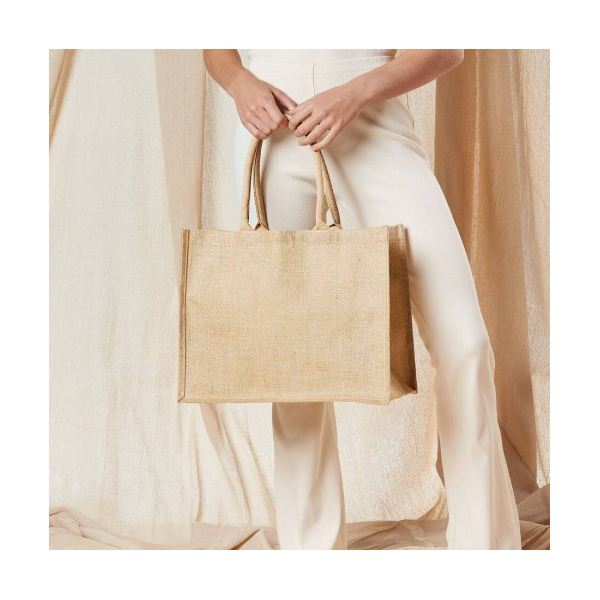 Sac shopping jute brillant
