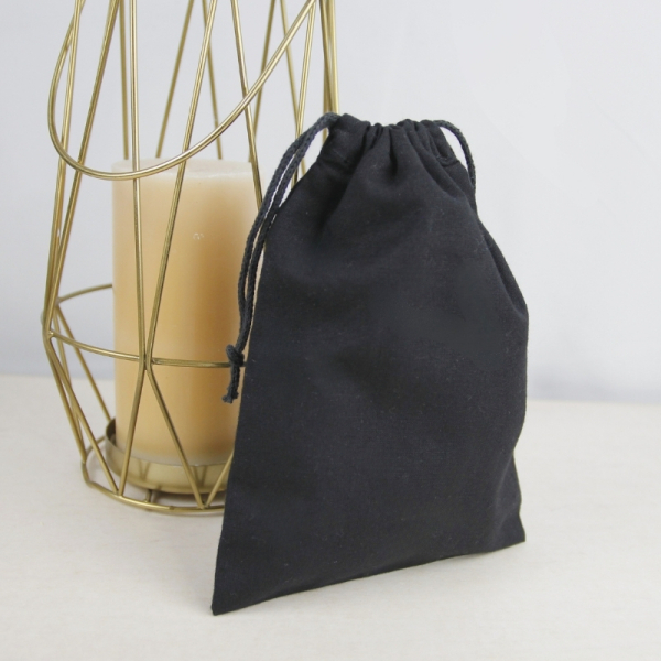 Bolsa de algodón negro 25x30 cm impreso en Francia | Sacpub