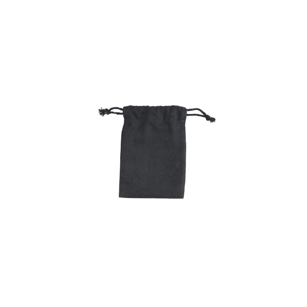 Pochon coton noir 25x30 cm imprimé par sacpub