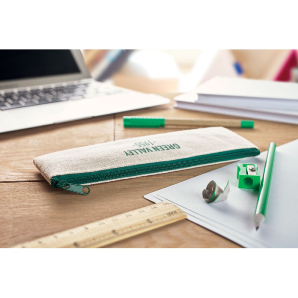 Estuche de yute y algodón con set de papelería ecológica | Sacpub