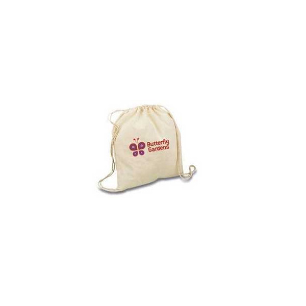 Mochila de algodón natural 32 x 44 cm personalizada by Sacpub