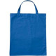 Bolsa algodón asas cortas 38x42 cm azul personalizada en Francia por Sacpub