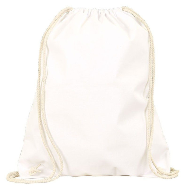 Sac à dos coton Blanc 38x46