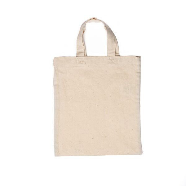 Bolsa de algodón Asas cortas 22x26