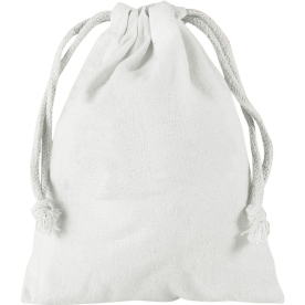 Pochon blanc 25x30 cm en coton 140gr/m² personnalisé en France par sacpub.com