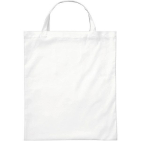 Bolsa de algodón orgánico Blanco asas cortas- bolsa tote orgánica impresa en Francia por Sacpub