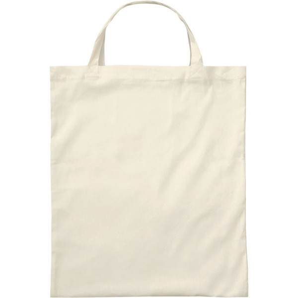 Sac coton BIO Ecru Anses courtes - tote bag bio imprimé en France par Sacpub
