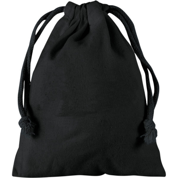 Bolsa de algodón negra XS 10x14 cm