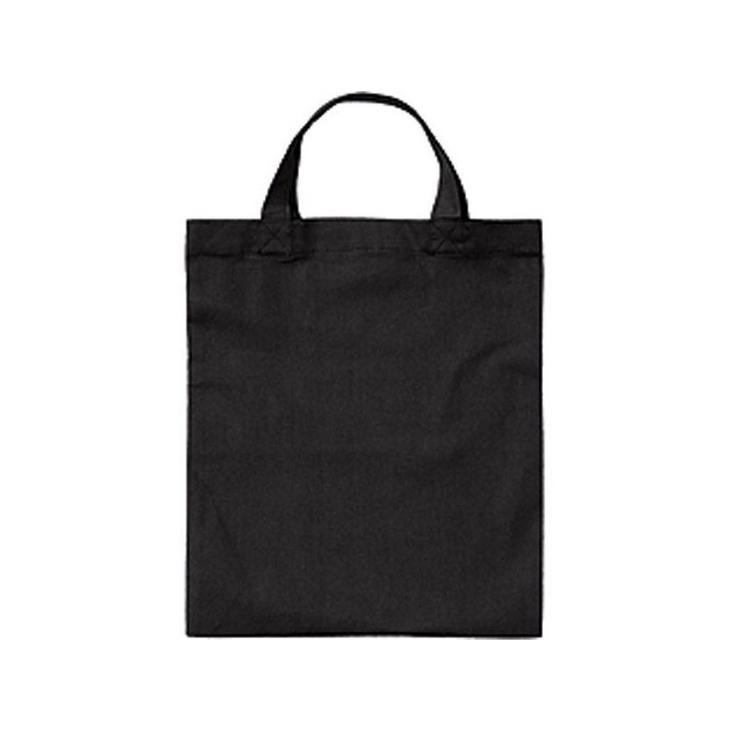 Sac coton Noir Anses courtes 28x32 Sac coton Noir Anses courtes 28x32