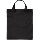 Bolsa de algodón negra Asas cortas 28x32 cm personalizada en Francia por Sacpub