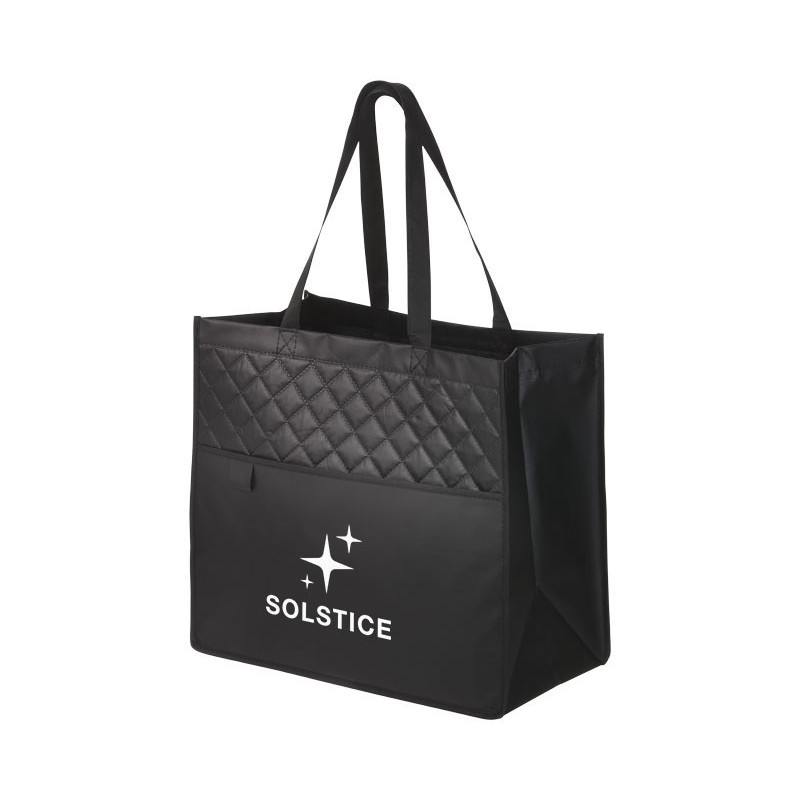 Sac shopping matelassé noir