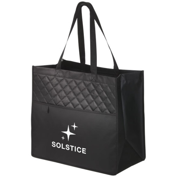 Sac shopping matelassé noir - sacpub