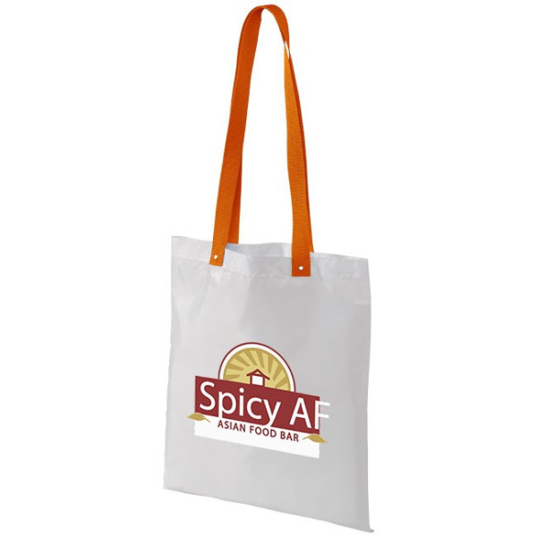 Sac shopping Blanc Anses colorées 38x34 - sacpub