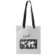 Sac shopping Blanc Anses colorées 38x34 - sacpub