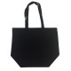 Sac coton noir soufflet 45x37 - Sacpub