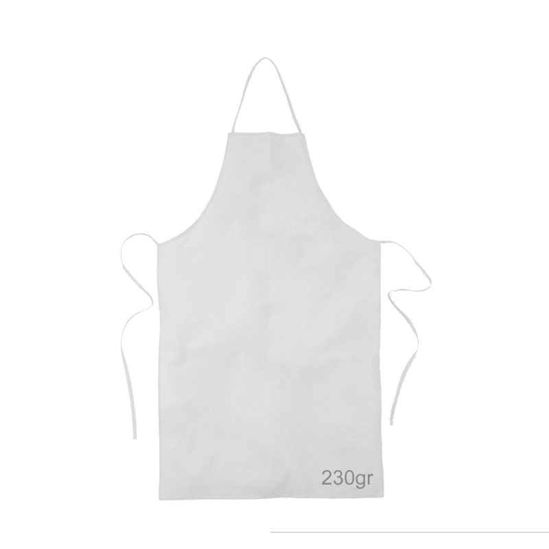 Delantal blanco de algodón 230gr