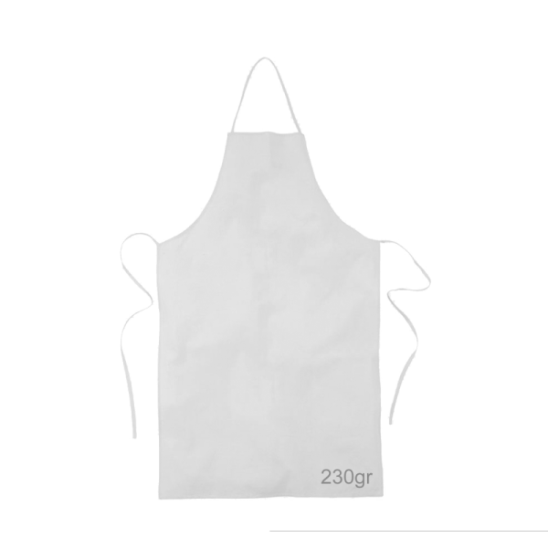 Delantal de algodón crudo de 230 g personalizado en Francia por Sacpub, mayorista de textiles promocionales