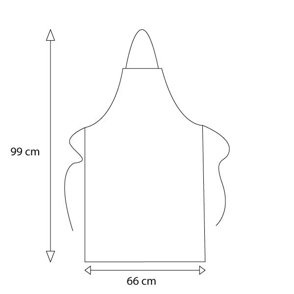 Tablier coton noir 230 gr personnalisé en France par Sacpub, grossiste textile publicitaire pas cher