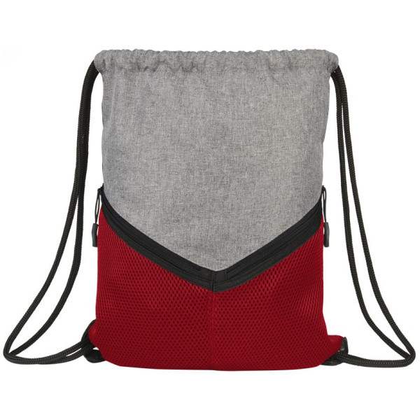 Mochila deportiva Voyager gris con cordón personalizada en Francia por Sacpub