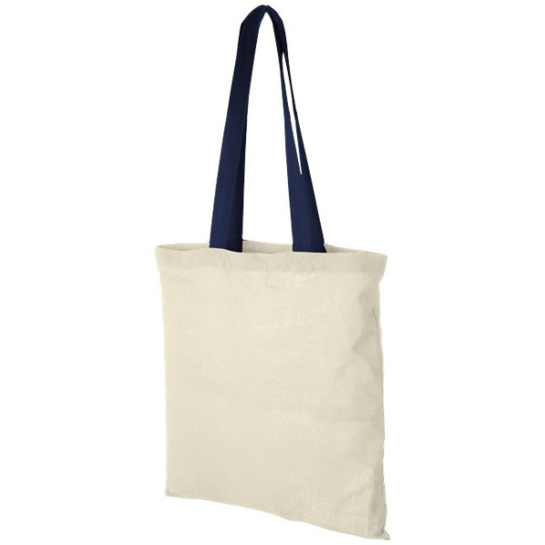 Bolsa personalizada de algodón Nevada en Francia asas azul marino