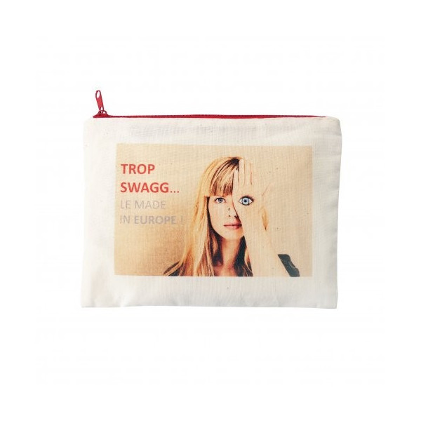 Trousse fourre tout zippée 150gr naturel personnalisé