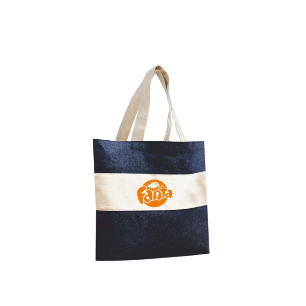 Tote bag Jean Bicolore personnalisé en France par Sacpub grossiste objet publicitaire