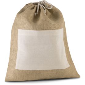 Bolsa personalizada de yute y algodón 44X38 con cordones by Sacpub
