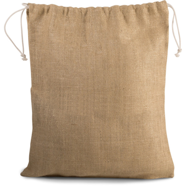 Bolsa personalizada de yute y algodón 44X38 con cordones by Sacpub