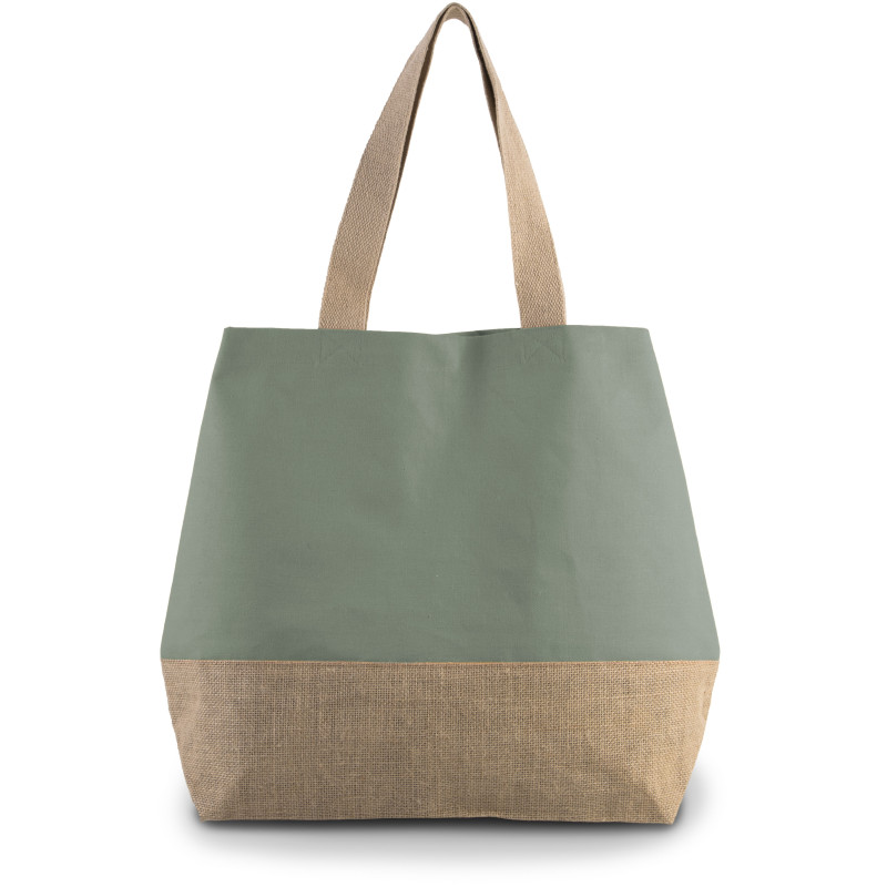 Sac shopping en toiles de coton & jute