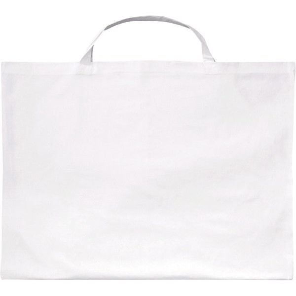 Sac coton blanc MAXI 140 publicitaire et personnalisable. 50 x 70 cm avec anses courtes