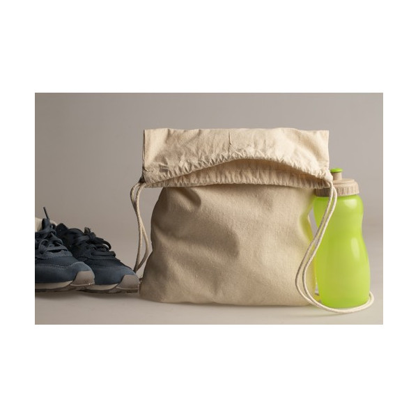 Mochila personalizada EASY de algodón orgánico de 140 gr/m2. Bolsa de algodón orgánico